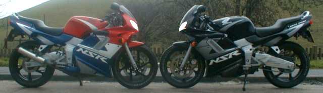 Korn's bike (left) & Zim's bike (right)